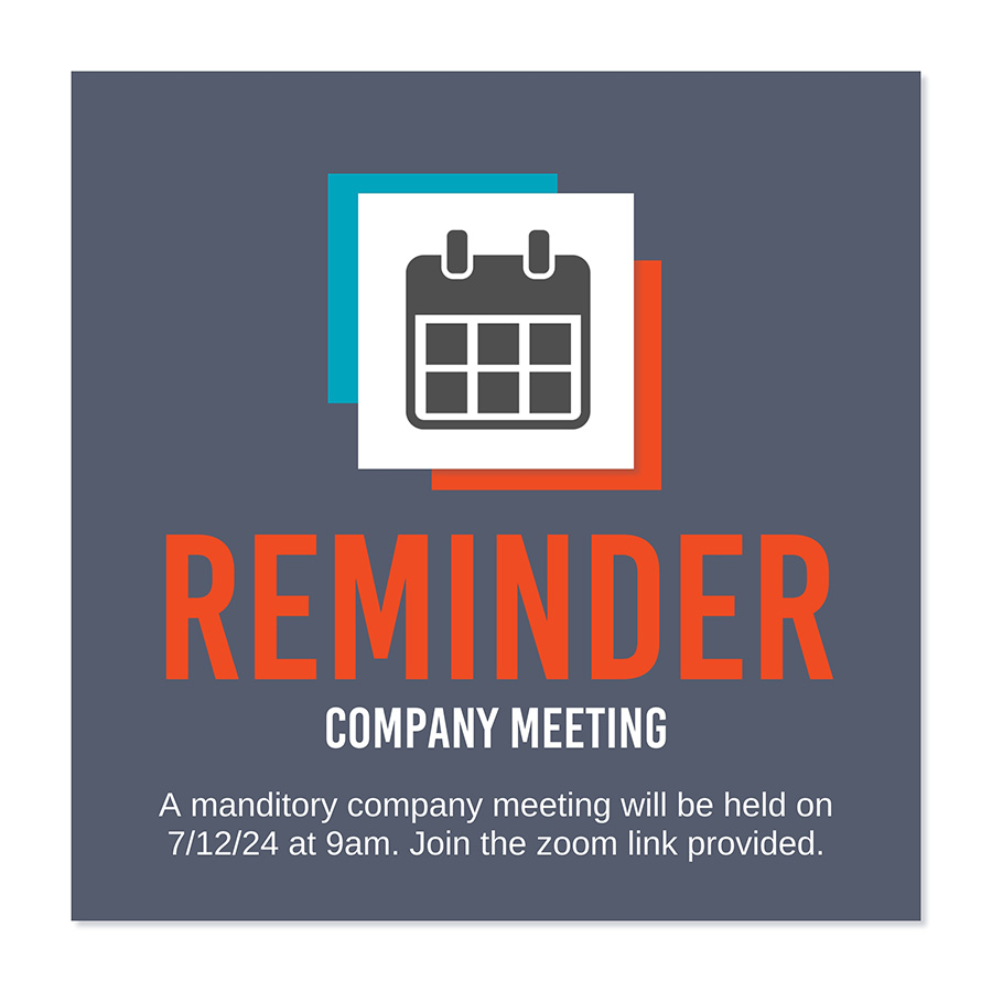 The Daily message example - Meeting reminder